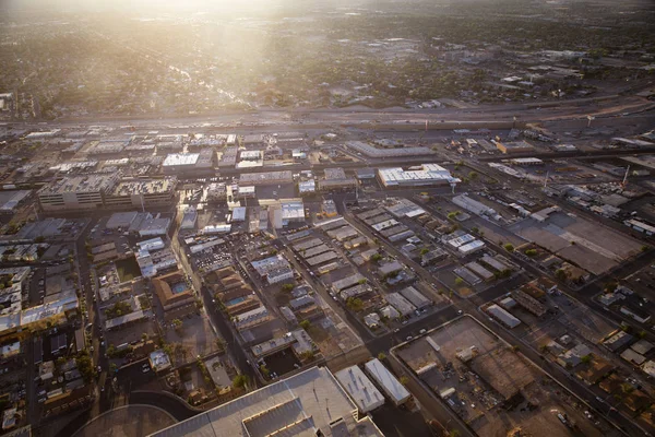 Vista Aérea Través Comunidades Urbanas Suburbanas Vistas Desde Las Vegas — Foto de Stock