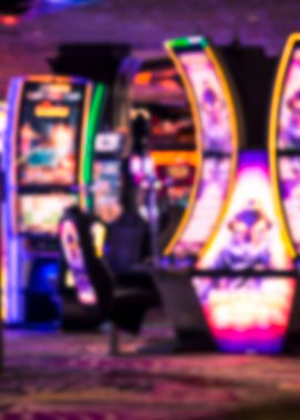 Renkli ışıklar ile ufuk casino slot makinesidir bulanıklık