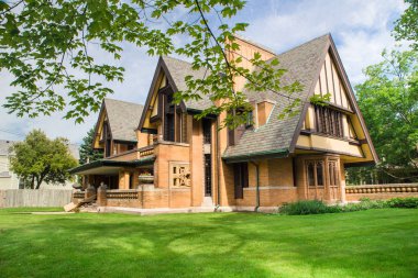  Oak Park, Illinois - 25 Haziran 2018: View The Nathan G. Moore House olarak da bilinir Moore-Dugal'ların Frank Lloyd Wright tarafından tasarlanmış.