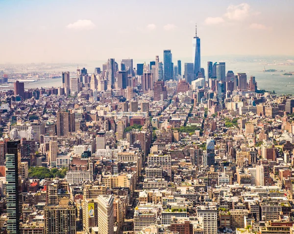Νέα Υόρκη Νέα Υόρκη Στον Ορίζοντα Μανχάταν Ουρανοξύστης Ταξίδια Παγκόσμιο — Φωτογραφία Αρχείου