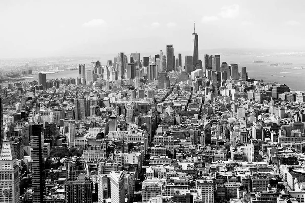 纽约市 天际线 曼哈顿 摩天大楼 世界贸易中心 吸引力 Contstruction 目的地 市中心 Freedo — 图库照片