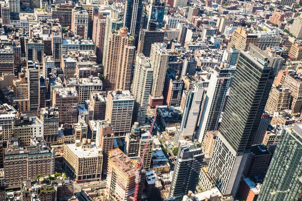 Cidade Nova York Manhattan Cidade Edifícios Centro Cidade Dia Ensolarado — Fotografia de Stock