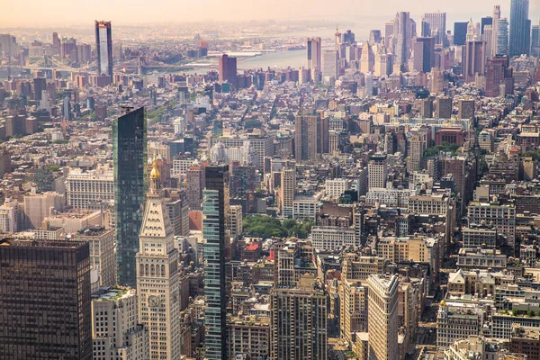 Cityscape Vários Edifícios Arranha Céus Pontes Arquitetura Com Vista Para — Fotografia de Stock