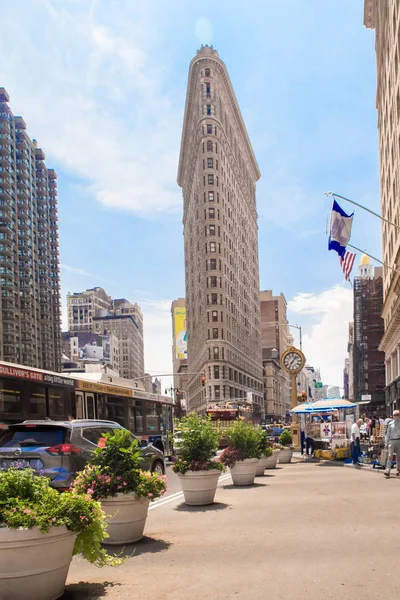 Нью Йорк Июля 2018 Года Уличная Сцена Центре Манхэттена Солнечный — стоковое фото