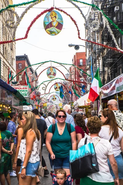 New York City Września 2017 Widok Coroczne Święto San Gennaro — Zdjęcie stockowe