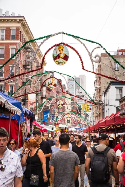 New York City Września 2017 Widok Coroczne Święto San Gennaro — Zdjęcie stockowe