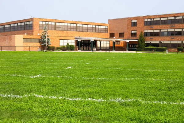 Vue Extérieur Typique Bâtiment Scolaire Américain — Photo