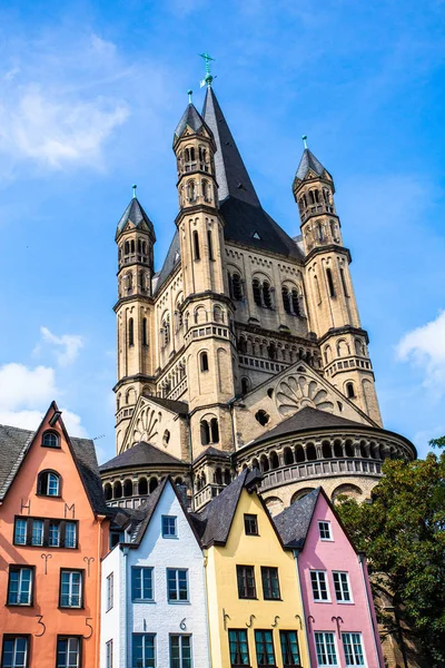 View Colorful Architecture Old Church Cologne Germany — Stock Photo, Image