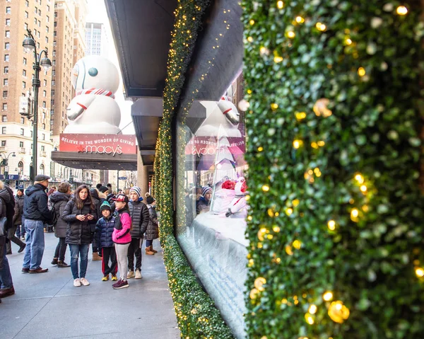 Nueva York City Diciembre 2018 Navidad Escena Callejera Nueva York —  Fotos de Stock