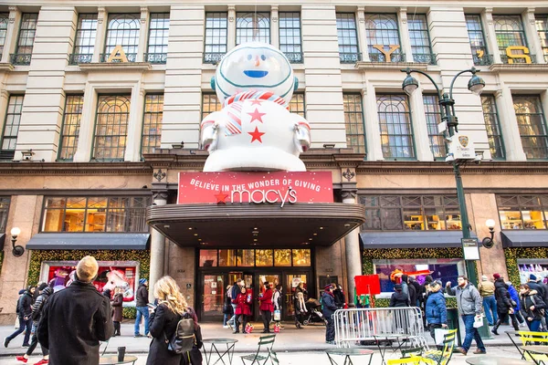 Nueva York City Diciembre 2018 Navidad Escena Callejera Nueva York —  Fotos de Stock