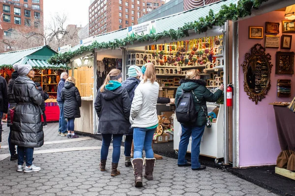 New York City Prosince 2018 Pohled Lidí Vánoční Nákupy Unie — Stock fotografie