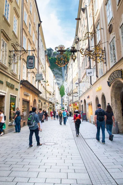 Salzburg Autriche Septembre 2018 Scène Rue Ville Salzbourg Autriche Dans — Photo