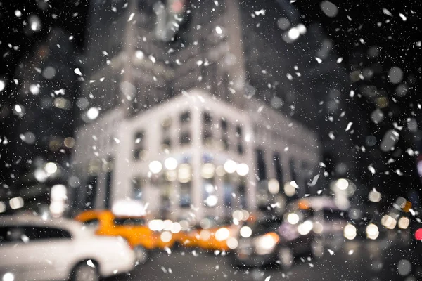 Oskärpa Oskärpa New York City Midtown Manhattan Street Scen Med — Stockfoto