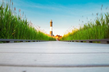 Ateş Adası feneri Long Island Ny üzerinde giden yol