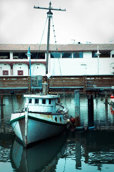 Tekne San Francisco Kaliforniya Ünlü Fisherman Wharf Dock — Stok fotoğraf