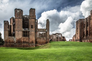 Kenilworth Castle İngiltere'den Ortaçağ kale mimari detayların görünümü