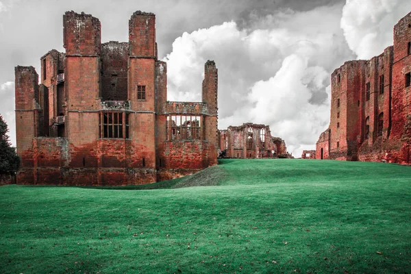 Vista Castelo Medieval Detalhes Arquitetônicos Kenilworth Castle Reino Unido — Fotografia de Stock