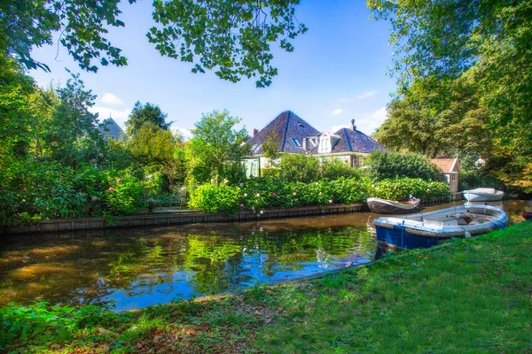 Scenic Holland Canal Scene Broek Waterland Netherlands — Stock Photo, Image
