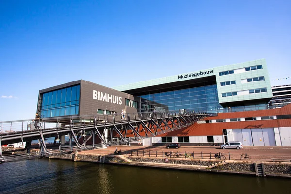 Amsterdam Eylül 2018 Bimhuis Görünümü Konser Salonu Güneşli Bir Amsterdam — Stok fotoğraf