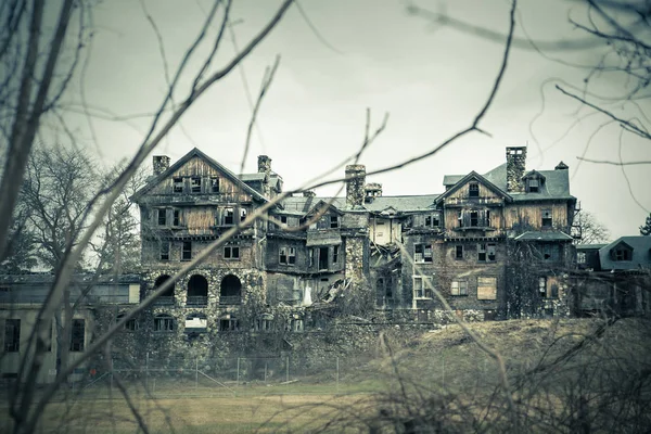 Exterior Abandonada Escuela Bennett Para Niñas Nueva York — Foto de Stock