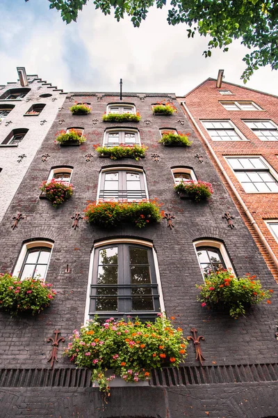 Amsterdam Países Baixos Exemplo Bela Arquitetura Antiga — Fotografia de Stock