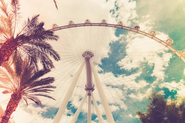 High Roller Ferris Wheel Filtrem Retro Vintage Las Vegas Nevada — Zdjęcie stockowe
