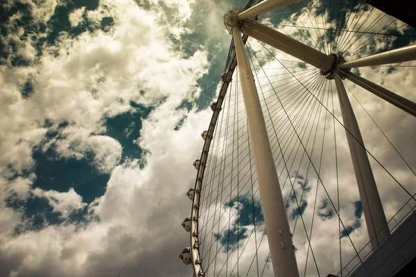 High Roller Ferris Wheel Dramatyczne Niebo Las Vegas Nevada — Zdjęcie stockowe