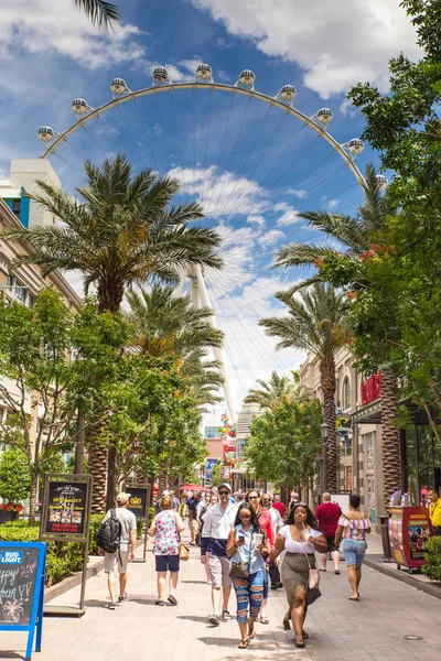 Las Vegas Nevada May 2018 View Outdoor Linq Promenade Pedestrian — Stock Photo, Image