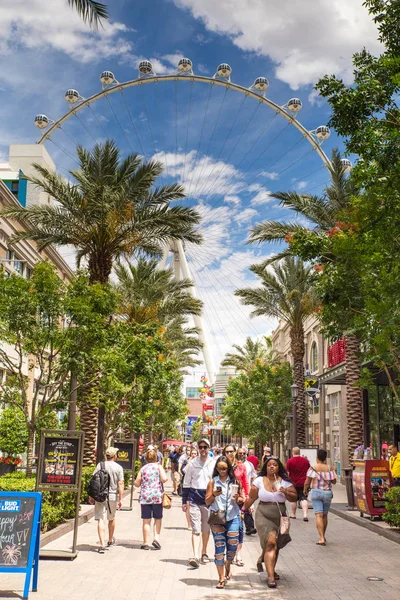 Las Vegas Nevada Mayo 2018 Vista Plaza Peatonal Aire Libre — Foto de Stock