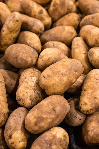 Aleta Batatas Brancas Cruas Caixa Supermercado — Fotografia de Stock