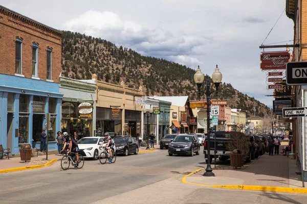 Idaho Springs Colorado Abril 2018 Escena Callejera Histórica Ciudad Minera —  Fotos de Stock
