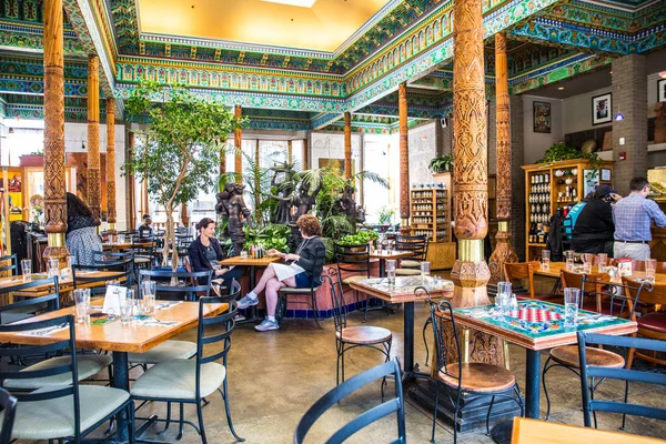 Boulder Colorado Abril 2018 Vista Interior Marco Dushanbe Teahouse Boulder — Fotografia de Stock