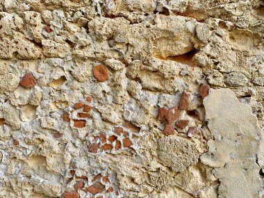  Zemin için kaba tuğla ve çimento duvar