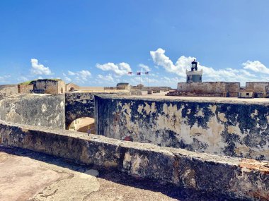 Castillo San Felipe del Morro'nun görünümü, Eski San Juan Porto Riko'da El Morro olarak da bilinir