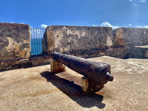 Veduta Del Cannone Castillo San Felipe Del Morro Noto Anche — Foto Stock