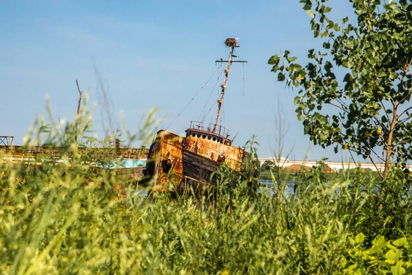 Abandoned Boat Staten Island New York City Also Known Tugboat — Stock Photo, Image