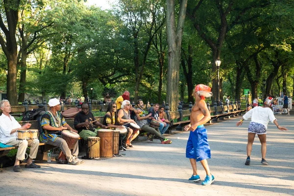 New York City Juli 2019 Beskåda Trumma Cirklar Central Parkerar — Stockfoto