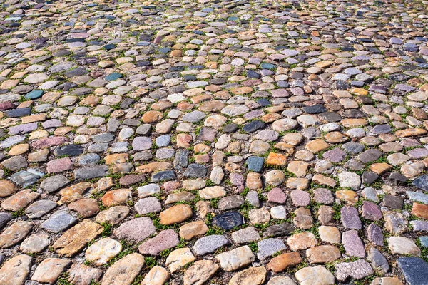 Colorful Cobblestone Pattern Old European Cobbled Street — Stock Photo, Image