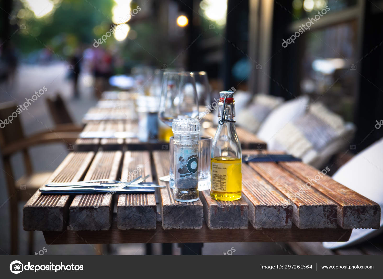 Cafe Outdoor Table Setting Glasses Condiments Stock Photo Image By C Littleny Cafe Outdoor Table Setting Glasses Condiments Stock Photo Image By C Littleny