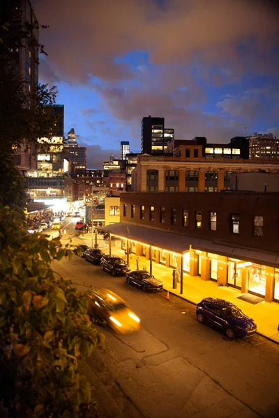 New York City Agosto 2019 Vista Dall Alto Della Strada — Foto Stock