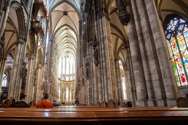 Кельн Німеччина Вересня 2018 Внутрішній Вигляд Історичного Собору Святого Петра — стокове фото