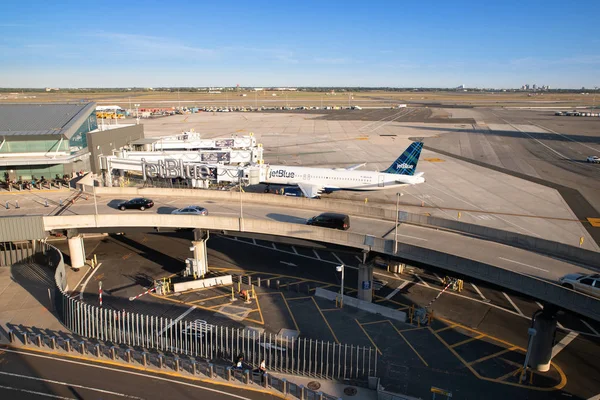 Nova Cidade Iorque Setembro 2019 Vista Pista Para Aeroporto Internacional — Fotografia de Stock