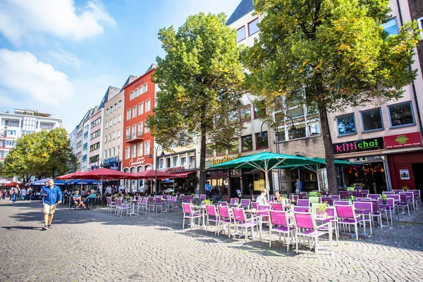 Cologne Allemagne Septembre 2018 Scène Rue Colorée Ville Cologne Allemagne — Photo