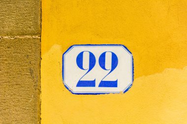 house number twenty two ( 22 )  clipart