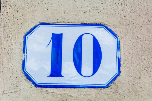 Nummer tio, tionde — Stockfoto