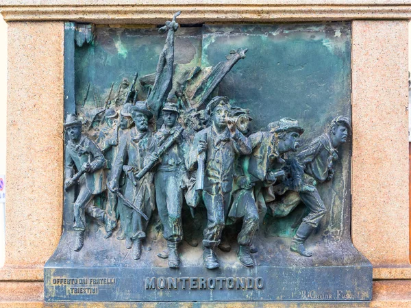 Monument till den fallna av slaget vid Mentana, fragment — Stockfoto