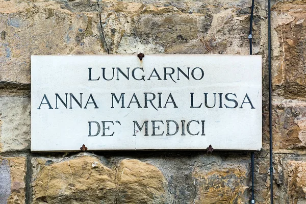 Lungarno Anna Maria Luisa de 'Medici — Fotografia de Stock