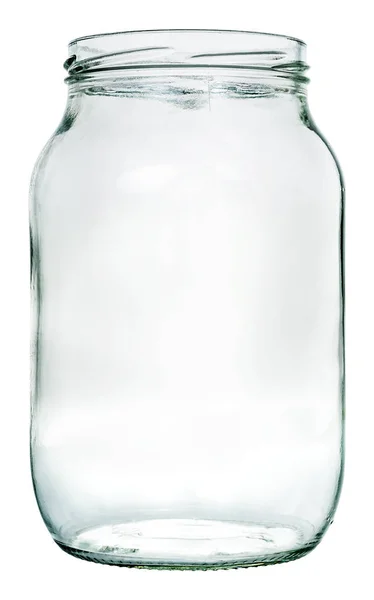 Liter glass jar. Isolation with clipping paths — Stock Photo, Image