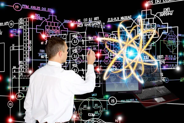Engineering Thought Generation Computers Technologies Future — Stock Photo, Image
