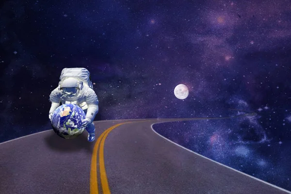 Manière Mission Spatiale Astronaut Elements Cette Image Fournie Par Nasa — Photo